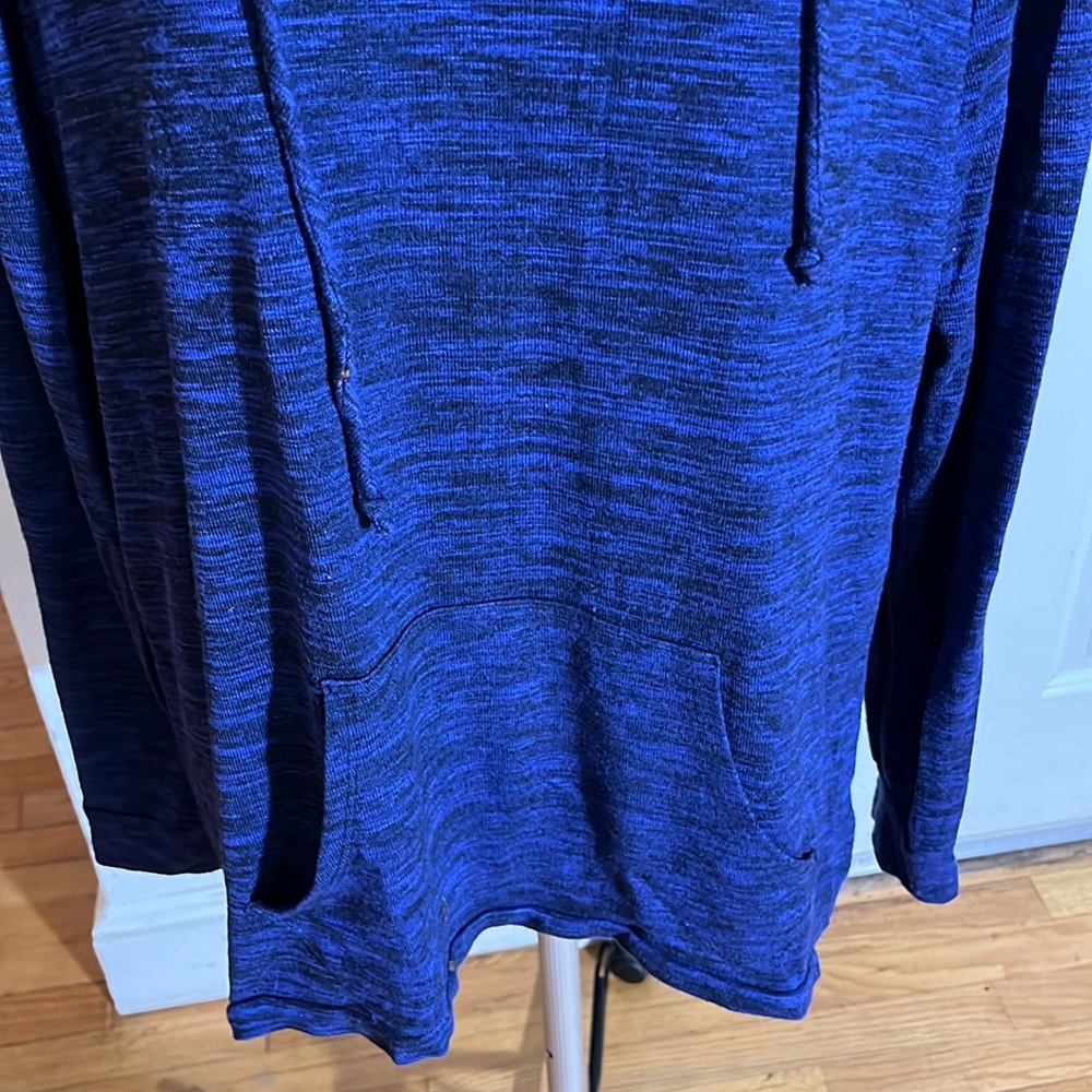 Mossimo Supply Co. size XL violet & black hooded sweater with wrap open back - Picture 9 of 16